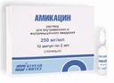 Амикацин, 250 мг/мл, раствор для внутривенного и внутримышечного введения, 2 мл, 10 шт.