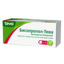 Бисопролол-Тева, 10 мг, таблетки, покрытые пленочной оболочкой, 50 шт.