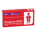 Лозартан-АКОС, 25 мг, таблетки, покрытые пленочной оболочкой, 30 шт.