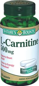 Natures Bounty L-Карнитин 500 мг, 500 мг, таблетки, 30 шт.