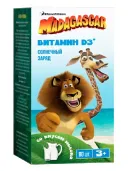 Мадагаскар Витамин D3 Солнечный заряд, для детей с 3х лет, таблетки жевательные, со вкусом молока, 80 шт.
