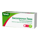 Бисопролол-Тева, 10 мг, таблетки, покрытые пленочной оболочкой, 30 шт.