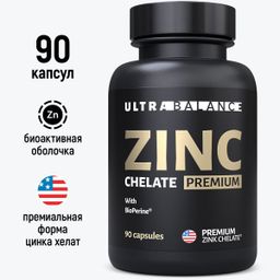 UltraBalance Витамины Цинк хелат Zinc хелатный комплекс для взрослых женщин мужчин