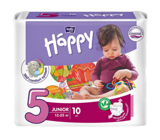 Bella Baby Happy Junior 5 Подгузники детские, 12-25 кг, 10 шт.