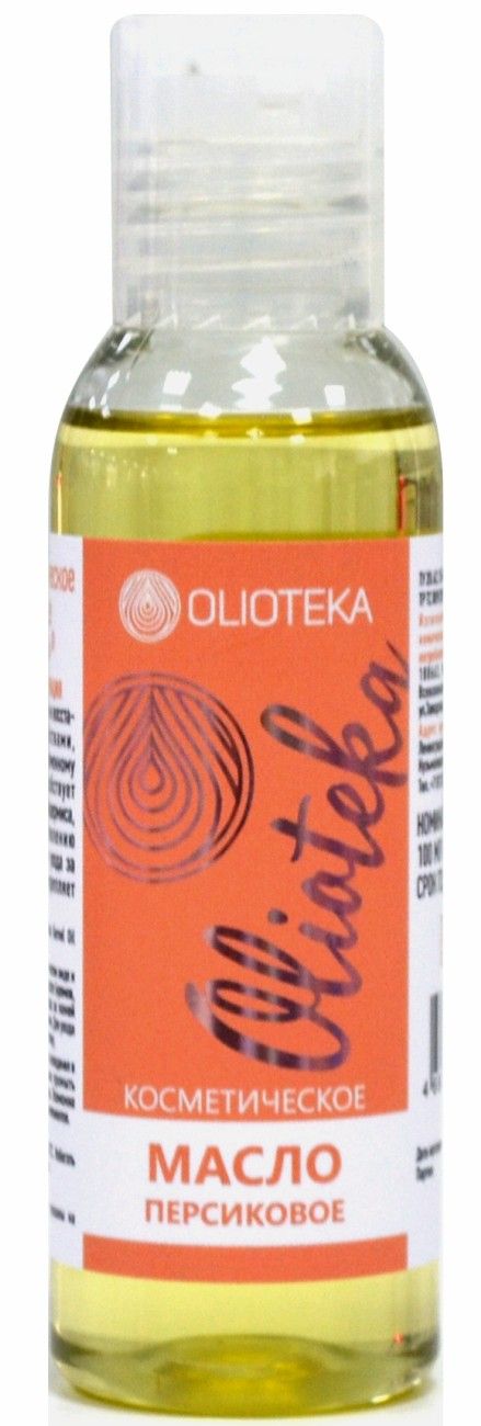 Olioteka Персиковое косметическое масло, масло для наружного применения, 100 мл, 1 шт.