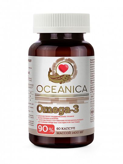 Океаника Омега-3 90%, 1400 мг, капсулы, 60 шт.