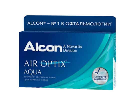 Alcon Air Optix aqua контактные линзы плановой замены, BC=8,6 d=14,2, D(-5.75), стерильно, 3 шт.