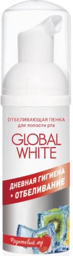 Global White пенка для полости рта отбеливающая Фруктовый лед, спрей, 50 мл, 1 шт.