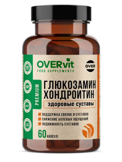OVERvit Глюкозамин+Хондроитин, капсулы, 60 шт.