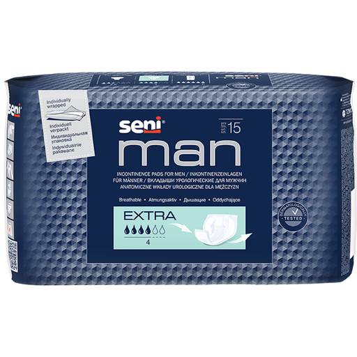 Seni Man Extra Вкладыши урологические, для мужчин, 15 шт.
