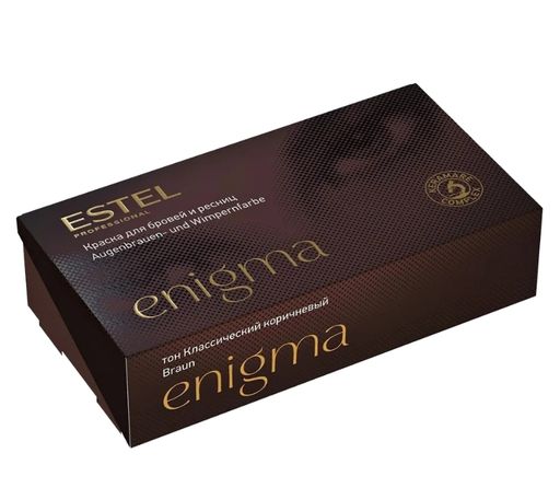 Estel Professional Enigma Краска для бровей и ресниц, набор, тон классический коричневый, 1 шт.