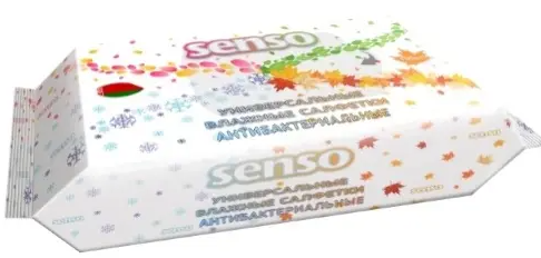 Senso салфетки влажные универсальные антибактериальные, 100 шт.