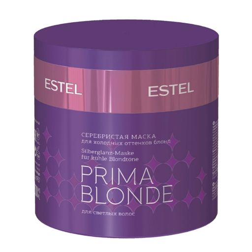 Estel Prima Blonde Серебристая маска для холодных оттенков блонд, маска для волос, 300 мл, 1 шт.