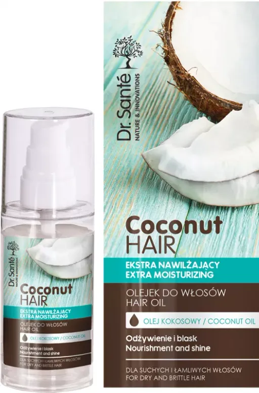 Dr. Sante Coconut Hair Масло для волос Экстраувлажнение, масло для наружного применения, 50 мл, 1 шт.