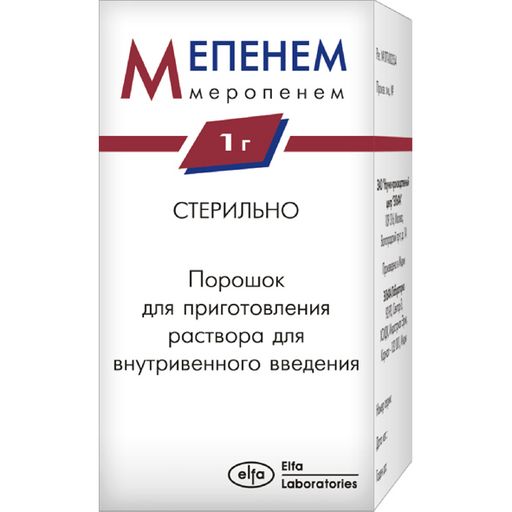 Меропенем-ЛЕКСВМ, 1 г, порошок для приготовления раствора для .