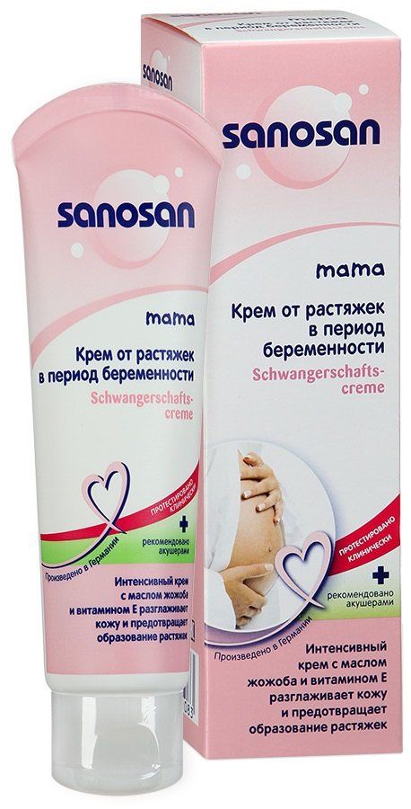 Sanosan Mama Крем от растяжек в период беременности, крем для тела, 100 мл, 1 шт.
