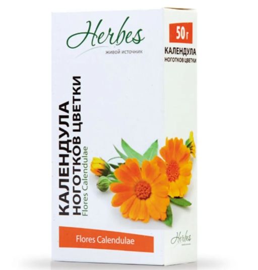 Herbes Ноготков (календулы) цветки, 50 г, 1 шт.