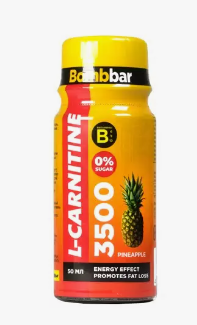 Bombbar Energy L-карнитин 3500, напиток тонизирующий газированный, ананас, 50 мл, 1 шт.