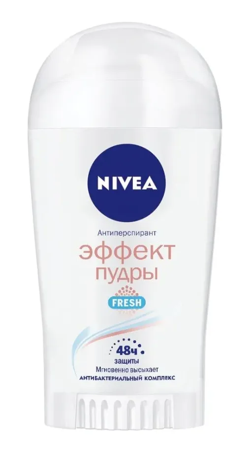 Nivea антиперспирант эффект пудры Fresh, стик, 40 мл, 1 шт.