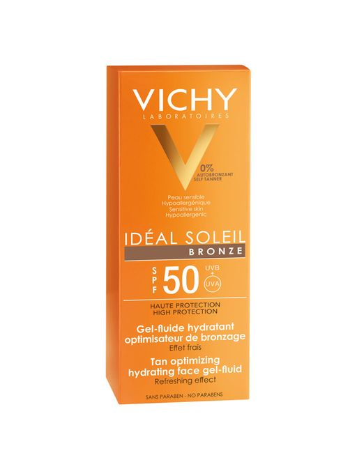 Vichy Capital Ideal Soleil флюид-гель активатор загара для лица SPF50, крем для тела, 50 мл, 1 шт.