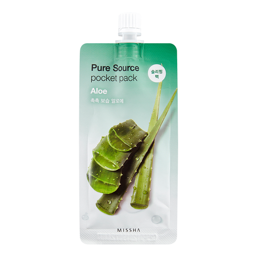 Missha Pure Source Pocket pack Маска кремовая ночная, с экстрактом алоэ, 10 мл, 1 шт.
