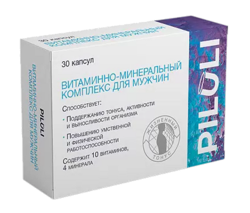 Piluli Витаминно-минеральный комплекс для мужчин, капсулы, 30 шт.