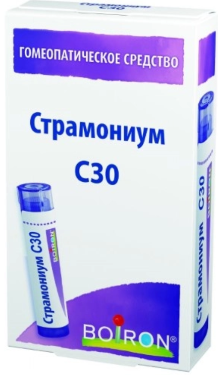 Страмониум С30, гранулы гомеопатические, 4 г, 1 шт.