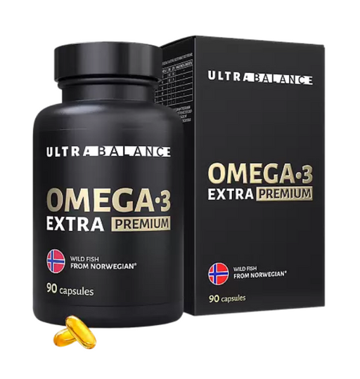 Ultrabalance Омега-3 Extra Premium жирные кислоты высокой концентрации, 1620 мг, капсулы, 90 шт.