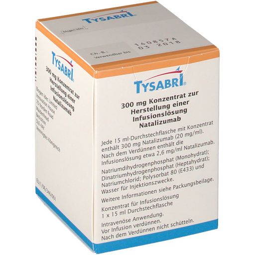 Тизабри, 20 мг/мл, концентрат для приготовления раствора для инфузий, 15 мл, 1 шт.
