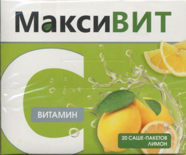 Максивит Витамин С, порошок для приема внутрь, лимон, 16 г, 20 шт.