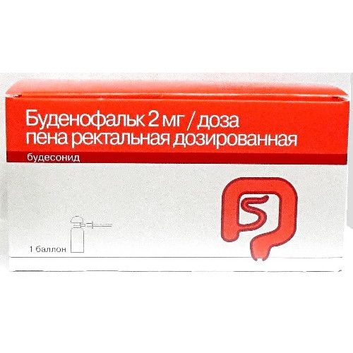 Буденофальк, 2 мг/доза, пена ректальная дозированная, 14 доз, 1 шт.