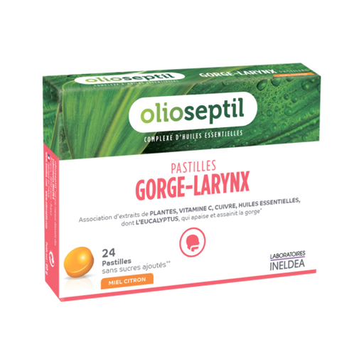 Olioseptil Gorge-larynx пастилки для горла, пастилки для рассасывания, медово-лимонные(й), 24 шт.