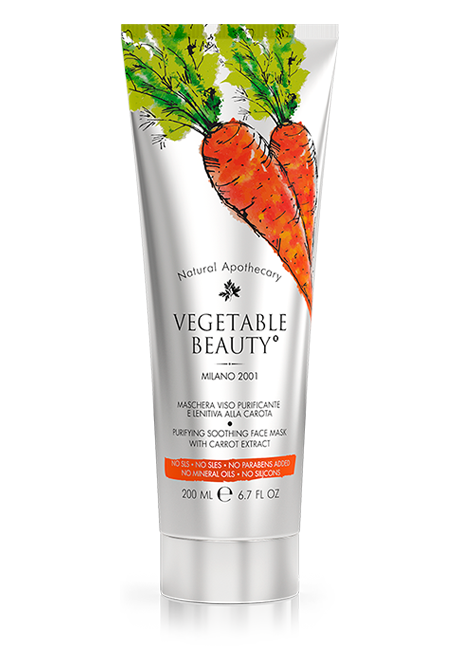 Vegetable Beauty Маска для лица Успокаивающая с экстрактом моркови, маска для лица, 200 мл, 1 шт.