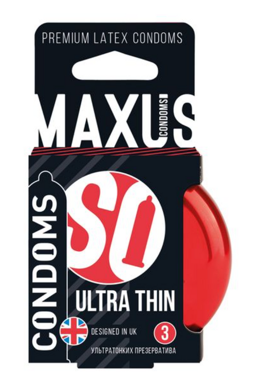 Maxus Презервативы Экстремально тонкие Ultra thin, презерватив, 3 шт.