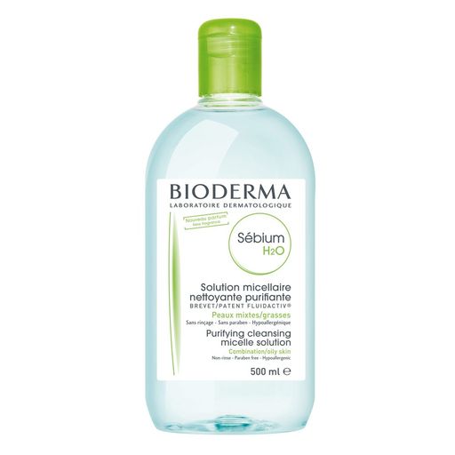 Bioderma Sebium H2O Мицеллярная вода, мицеллярная вода, для жирной кожи, 500 мл, 1 шт.