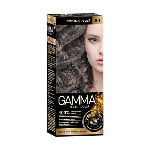 Gamma Perfect Color Крем-краска для волос, краска для волос, тон 8.1 Пепельно-русый, 1 шт.