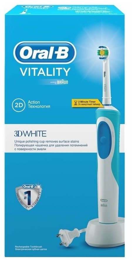Oral-b Vitality 3D White Электрическая зубная щетка, с зарядным устройством, 1 шт.