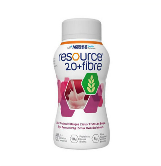 Resource 2.0 + Fibre высококалорийная смесь с пищевыми волокнами, для детей с 3 лет и взрослых, лесные ягоды, 200 мл, 1 шт.