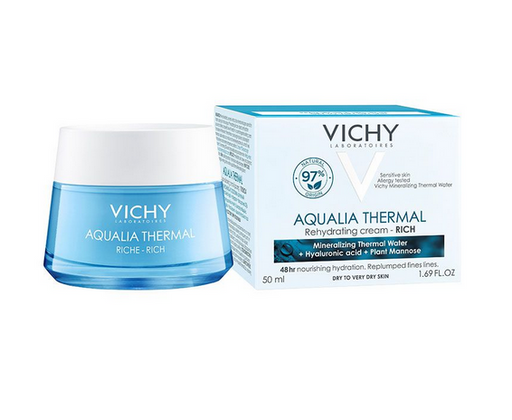 Vichy Aqualia Thermal Увлажняющий насыщенный крем, крем для лица, для сухой и очень сухой кожи, 50 мл, 1 шт.