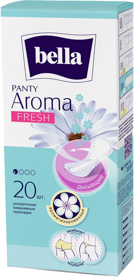 Bella Panty Aroma Fresh прокладки ежедневные, прокладки гигиенические, 20 шт.