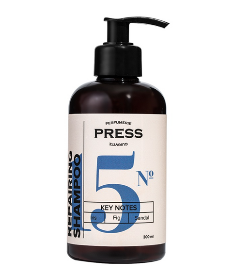 Press Gurwitz Шампунь для для волос восстанавливающий №15, шампунь, Ирис Инжир Сандал, 300 мл, 1 шт.