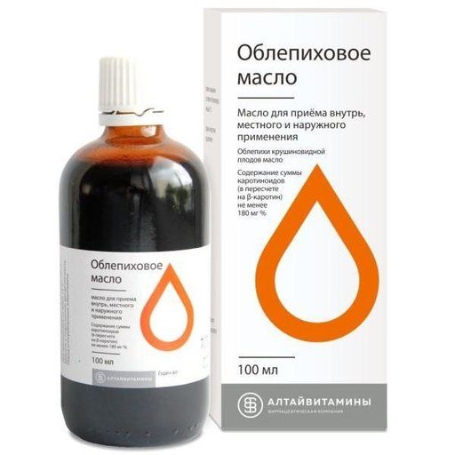 Облепиховое масло, масло для приема внутрь и местного применения, 100 мл, 1 шт.