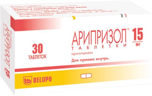 Арипризол, 15 мг, таблетки, 30 шт.