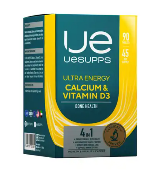 UESUPPS Ultra Energy Кальций и Витамин D3, таблетки, 90 шт.