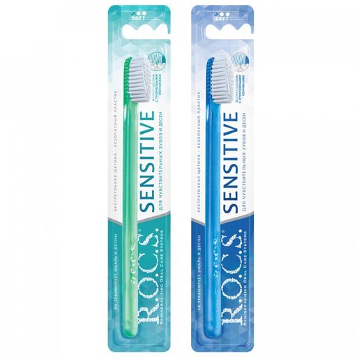 ROCS Sensitive Soft Зубная щетка, щетка зубная, в ассортименте, 1 шт.
