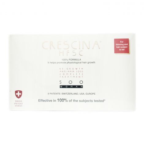 Crescina 500 Комплекс женский для стимуляции роста волос, сыворотка + лосьон для волос, 3.5 мл, 20 шт.