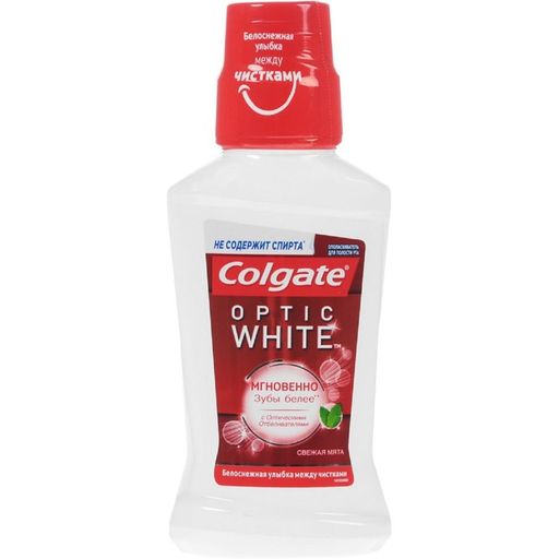 Colgate Optic White ополаскиватель для полости рта, раствор для полоскания полости рта, 250 мл, 1 шт.