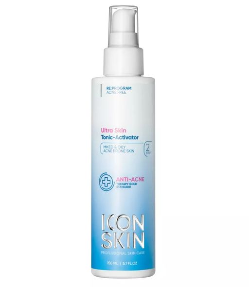Icon Skin Очищающий тоник-активатор Ultra Skin, тоник для лица, 150 мл, 1 шт.