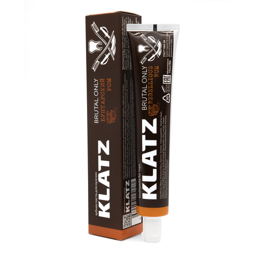 Klatz Brutal Only Зубная паста для мужчин, паста зубная, бунтарский ром, 75 мл, 1 шт.