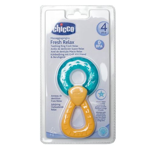 Chicco игрушка-прорезыватель с водой Fresh relax Кольцо 4м+, голубого цвета, 1 шт.